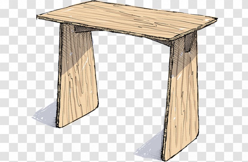 Portable Desk Wood Furniture - Table Transparent PNG