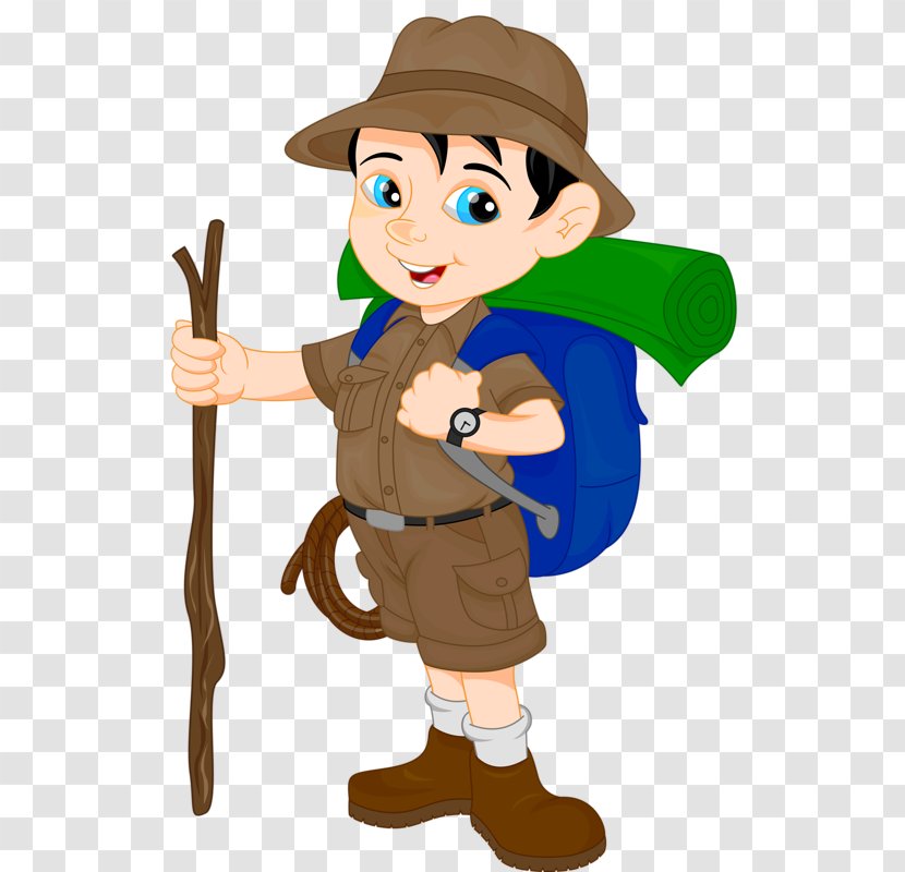 Hiking Cartoon Clip Art - Male - Child Transparent PNG