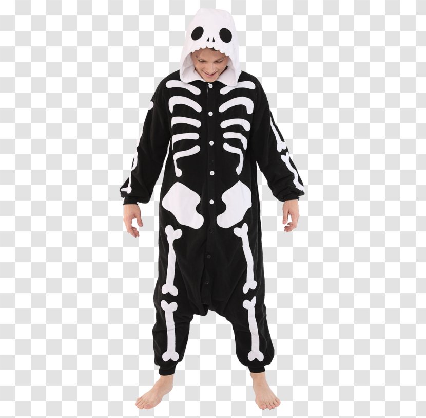 Skeleton Onesie Costume Kigurumi Pajamas Transparent PNG