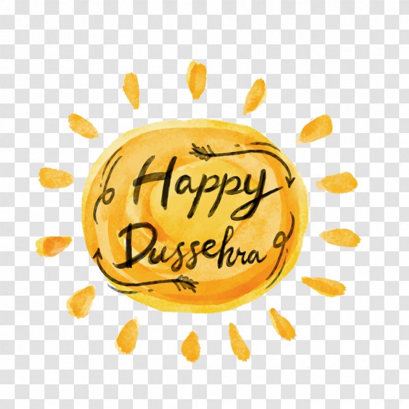 Dussehra Clip Art - Happiness - Watercolor Hand-painted Valentine's Day Label Transparent PNG