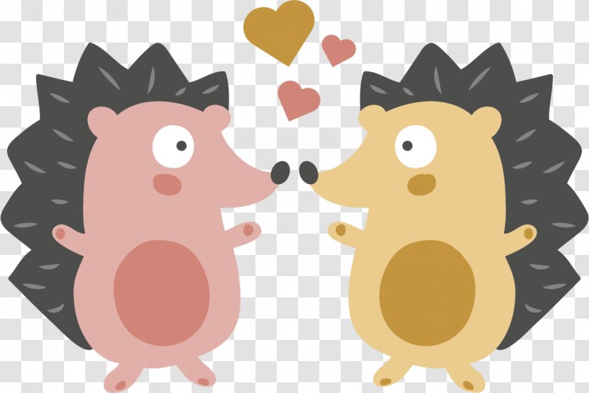 Valentines Day Illustration - Heart - Hedgehog Transparent PNG