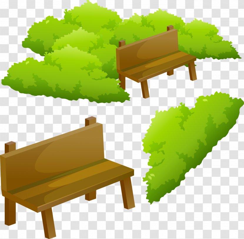 Furniture Table Clip Art - Green - Park Bench Transparent PNG