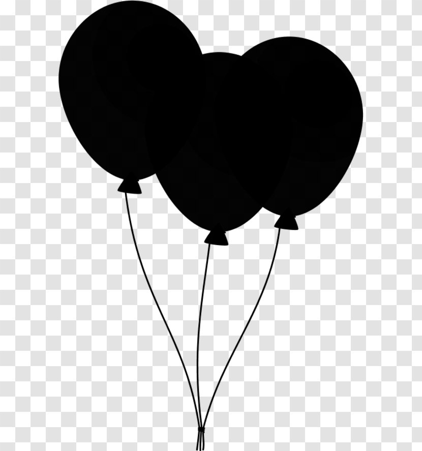 Balloon Black And White - Drawing - Petal Plant Transparent PNG