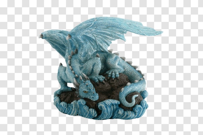The Ice Dragon Statue Blue Glaucus Figurine Transparent PNG