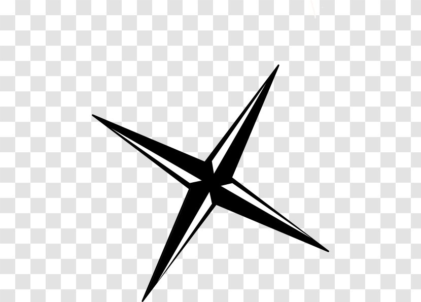 Points Of The Compass Cardinal Direction Clip Art - Black And White - Arrow Point Transparent PNG