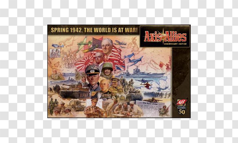 Wizards Of The Coast Axis & Allies WWII 1942 Board Game Avalon Hill War - Roleplaying Transparent PNG