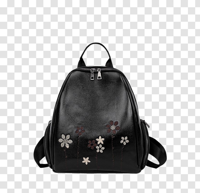 Backpack Handbag Satchel Woman - Bag - Leather Hoodie Transparent PNG