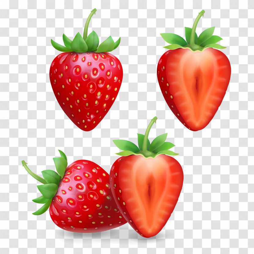 Smoothie Strawberry Illustration - Fresh Red Vector Material Transparent PNG