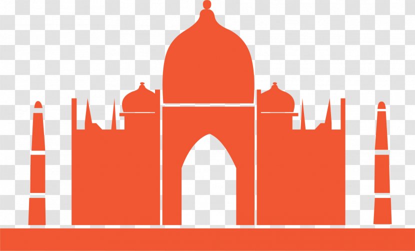 Wall Decal Mosque Sticker Islam - Brand - Orange Minimalist Church Transparent PNG