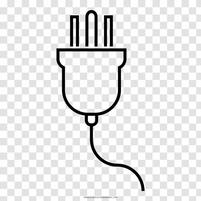 Drawing AC Power Plugs And Sockets Coloring Book Clip Art - Line - Painting Transparent PNG