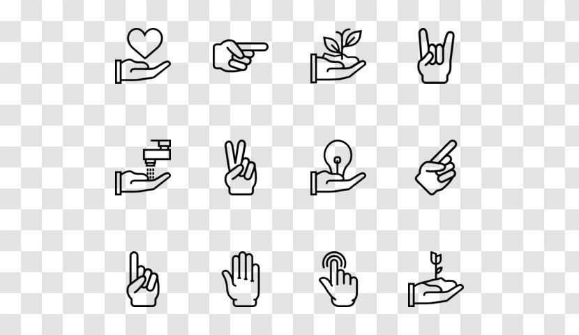 Drawing Technology White - Point - Hand Gesture Transparent PNG