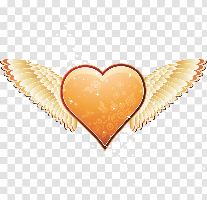 Heart Angel Valentines Day Wallpaper - Love - Wings LOVE Transparent PNG