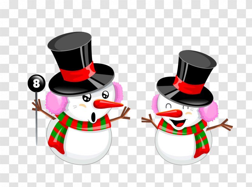 Snowman - Hat - Wearing A Transparent PNG
