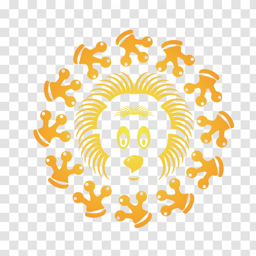 Leo Zodiac Astrological Sign Horoscope Libra - Flower - Art Yellow Paper Cutting Transparent PNG