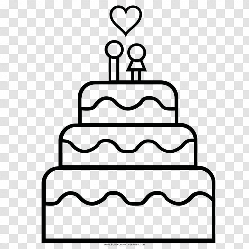 Wedding Cake Torte Frosting & Icing Drawing - Coloring Book - Unicornio Transparent PNG
