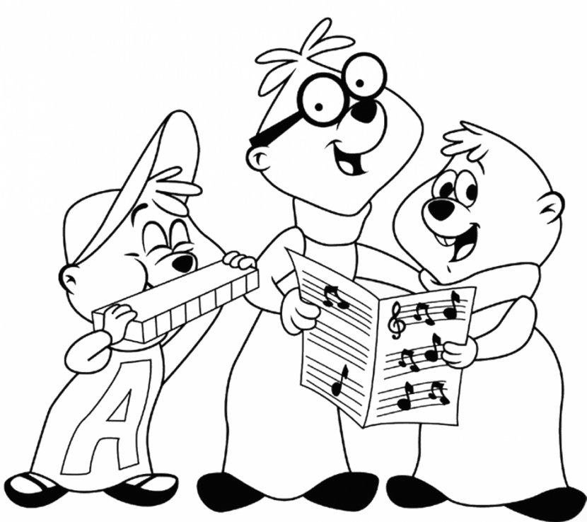 Alvin And The Chipmunks Coloring Book Singing Chipettes - Flower - Sleeping Cartoon Transparent PNG