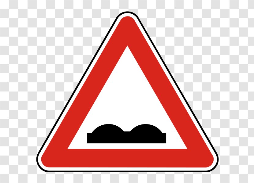 Traffic Sign Warning Speed Bump Road - Design Transparent PNG