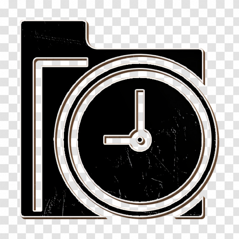 Folder And Document Icon Time Icon Time And Date Icon Transparent PNG