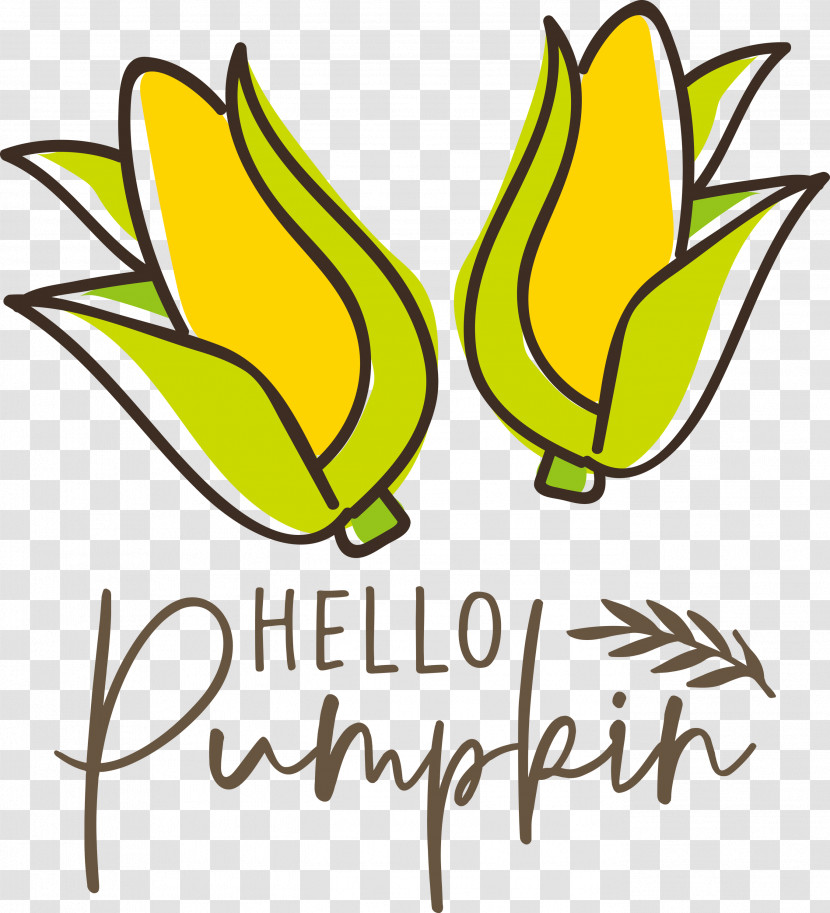 Hello Pumpkin Autumn Thanksgiving Transparent PNG