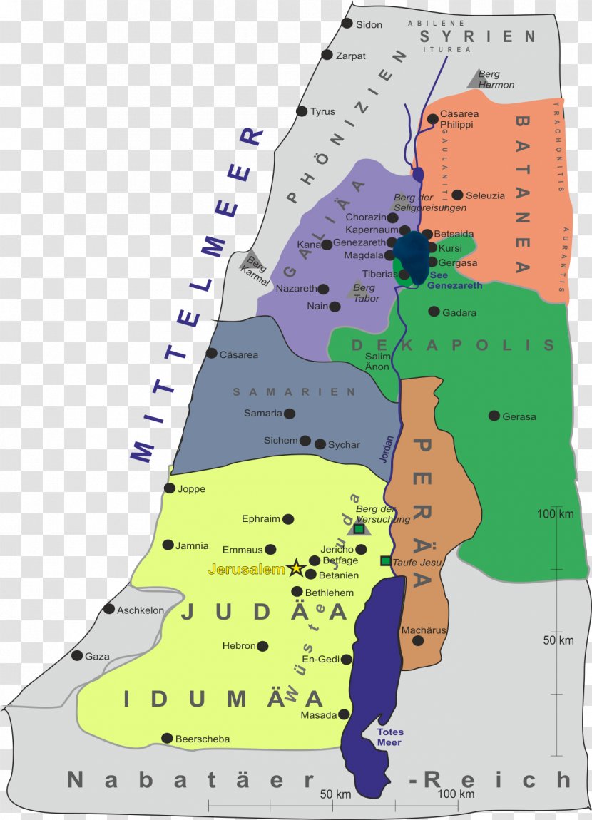 History Of Israel Map Judea Historical Jesus Transparent PNG