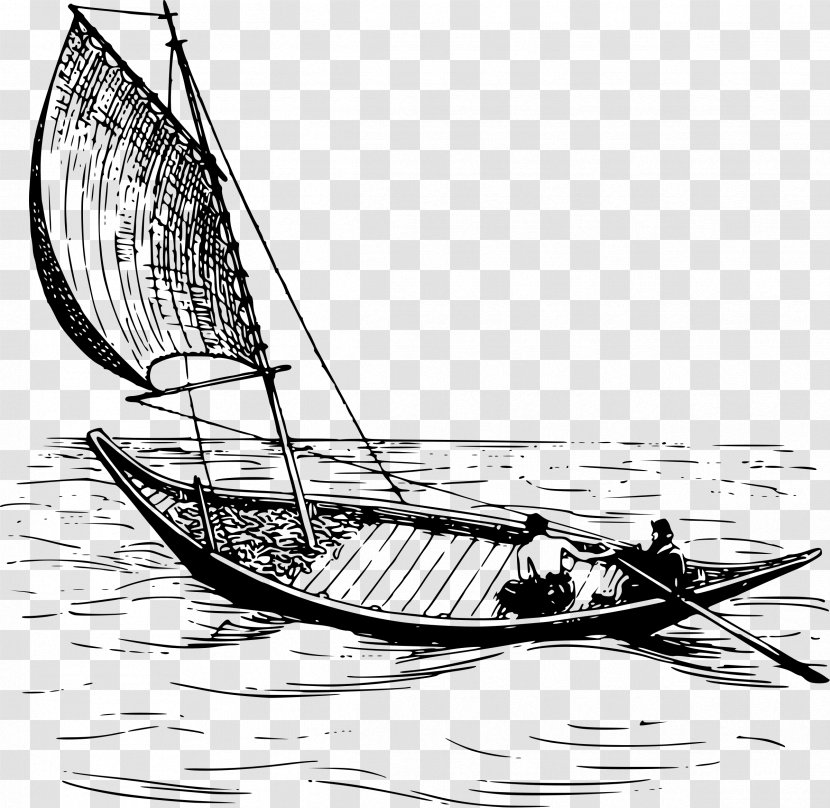 Clip Art Sailboat Fishing Vessel Sailing Ship - Watercraft Rowing - Declaration Of Independence Wood Panoramic Ima Transparent PNG