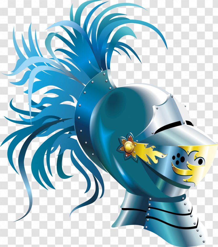 Helmet Knight Cartoon Clip Art - Wing - Vector Transparent PNG