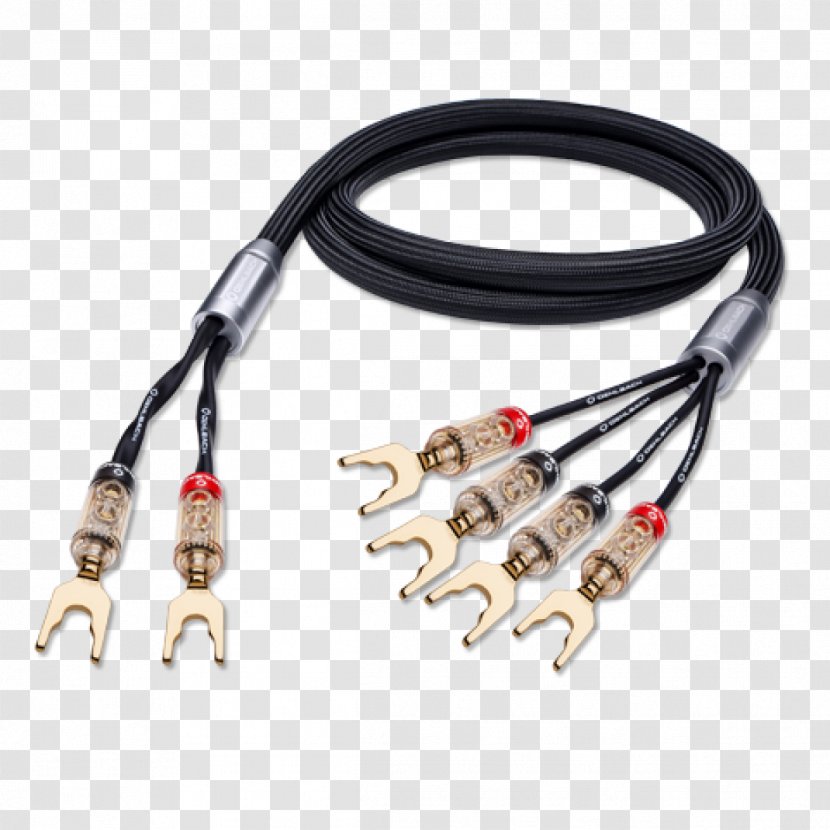 Coaxial Cable Speaker Wire Electrical Connector Bi-wiring - Loudspeaker - Kabelschuh Transparent PNG