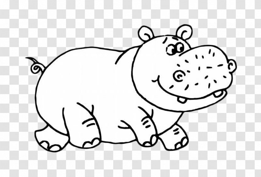Hippopotamus Puppy Cartoon Polar Bear Cuteness - Tree - Hippo Transparent PNG