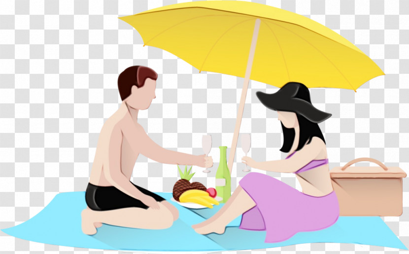 Cartoon Umbrella Leisure Play Recreation Transparent PNG