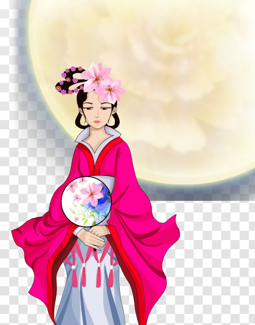 Festival Illustration - Frame - Goddess Of The Moon Transparent PNG