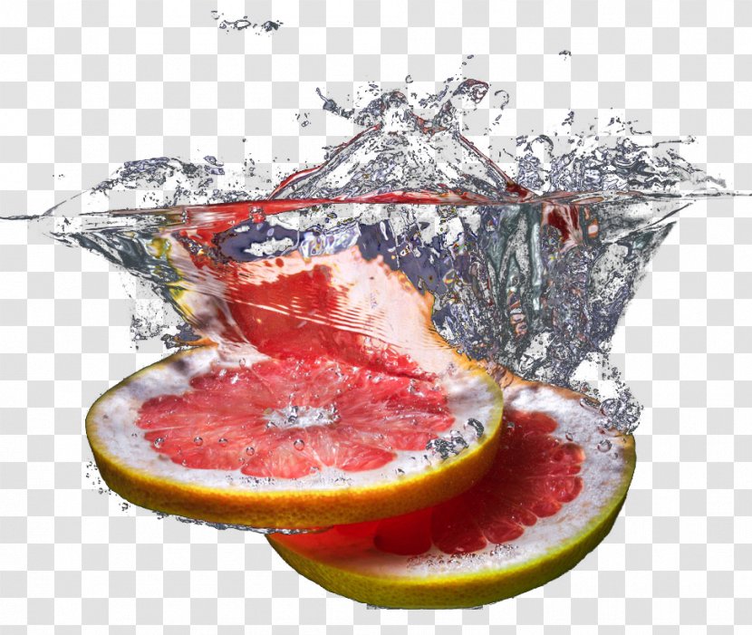 Lemon Juice Watermelon - Food - Fell Into The Water Inside A Slice Of Transparent PNG