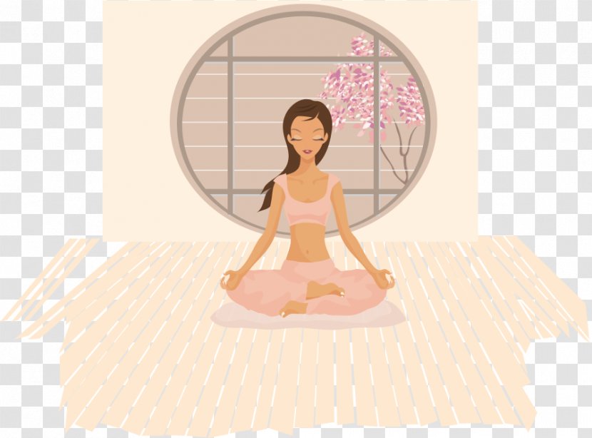 Yoga Woman Lotus Position Clip Art - Flower - A Full 10 Minute Practice Of Stance Transparent PNG