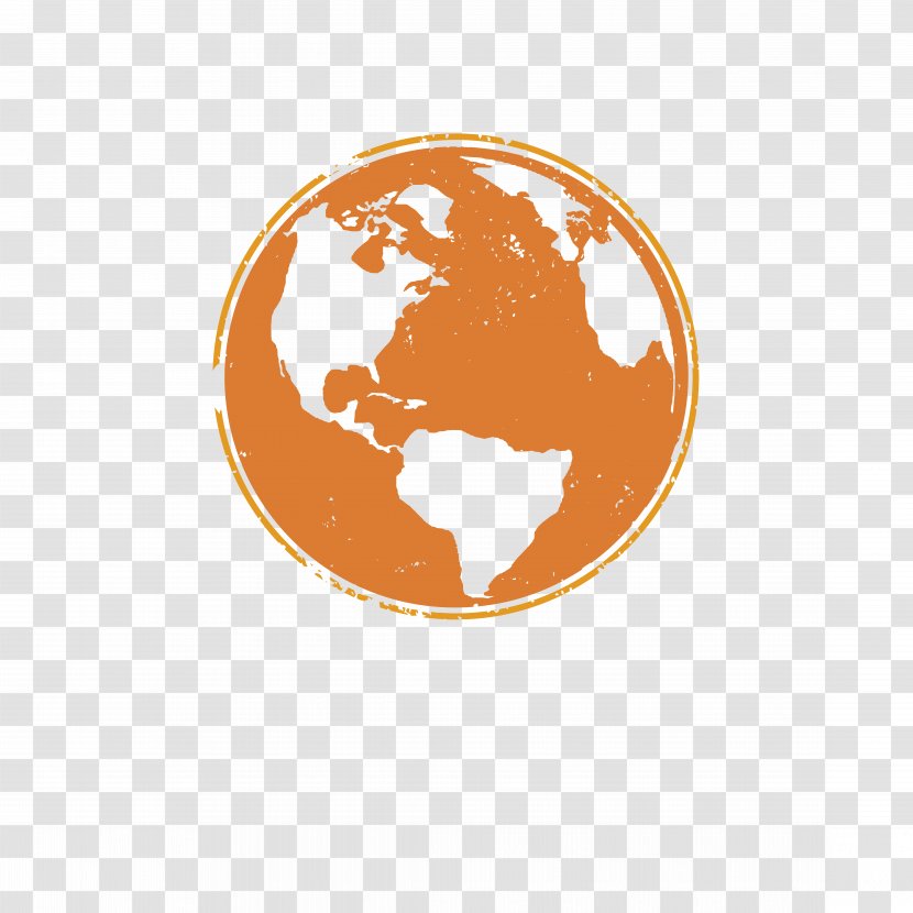 Globe Clip Art World Vector Graphics Earth - Orange Transparent PNG