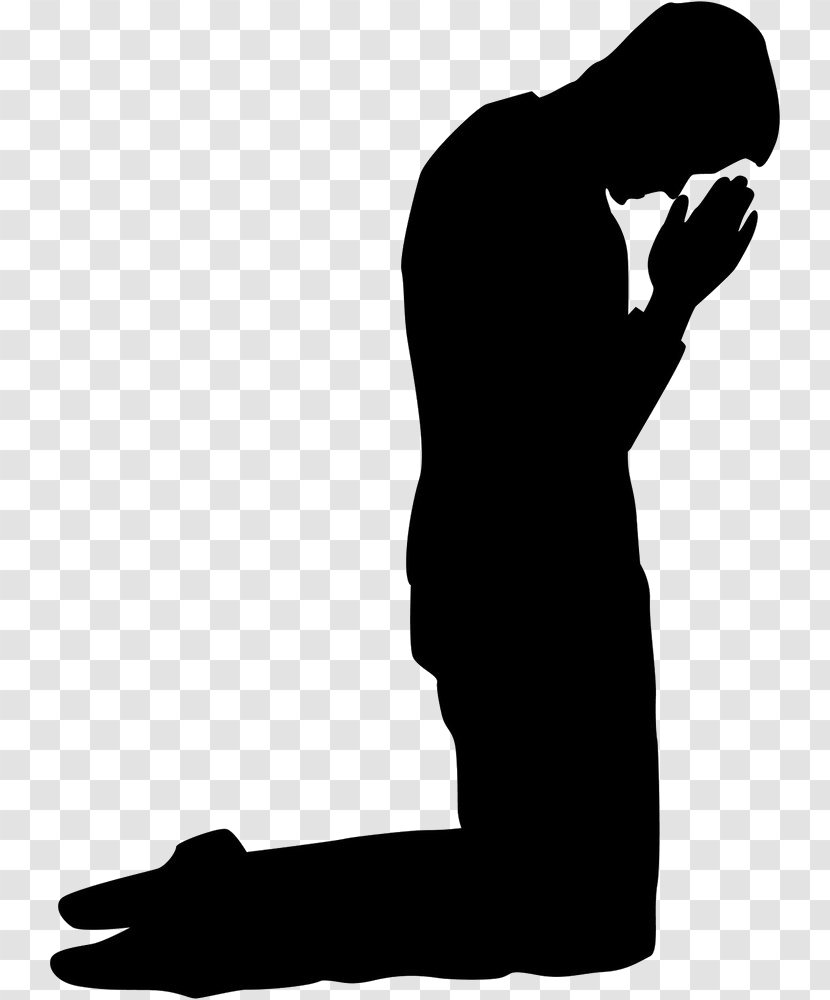 Prayer Clip Art Kneeling Woman - Man Transparent PNG