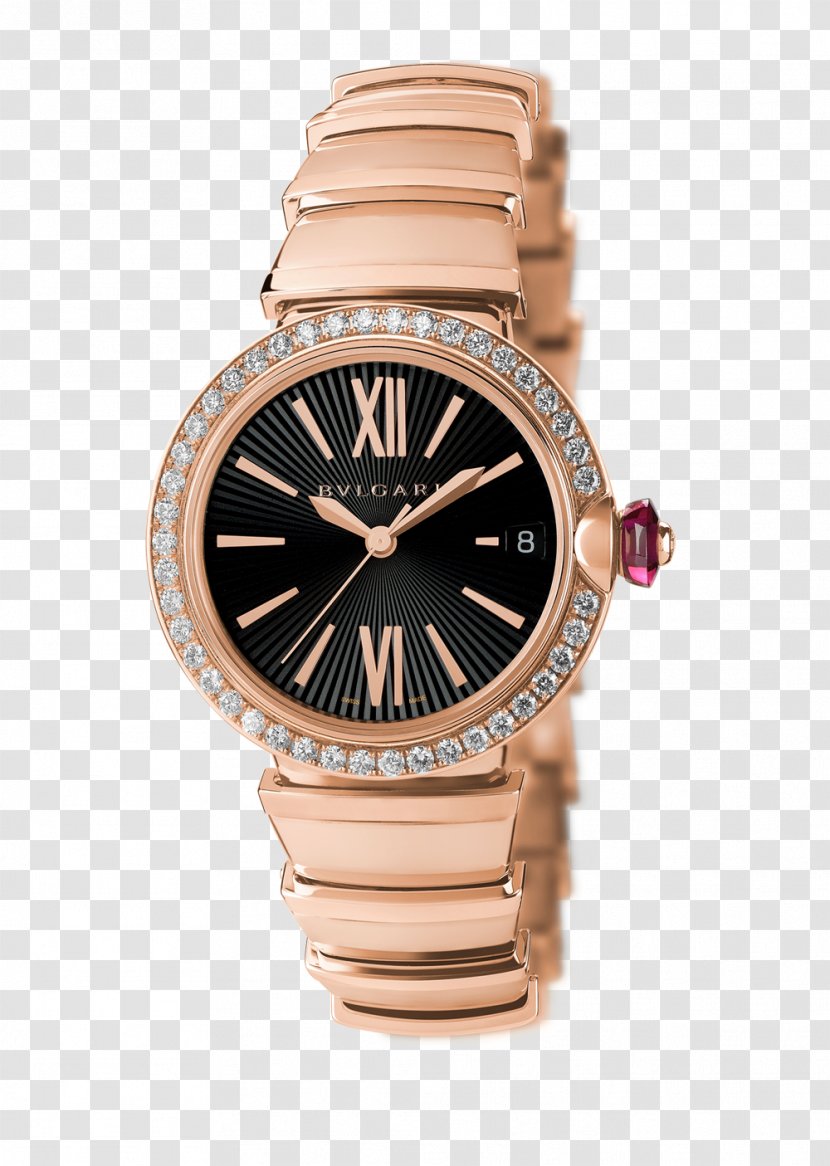 Bulgari Watch Jewellery Luxury Goods Jomashop - Store - Watches Gold Black Diamond Female Form Transparent PNG