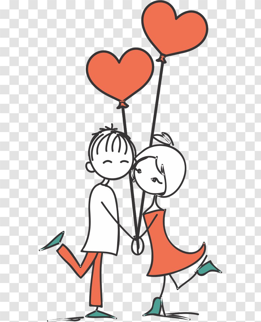 Drawing Couple Dating Marriage Love - Flower - Noivos Transparent PNG