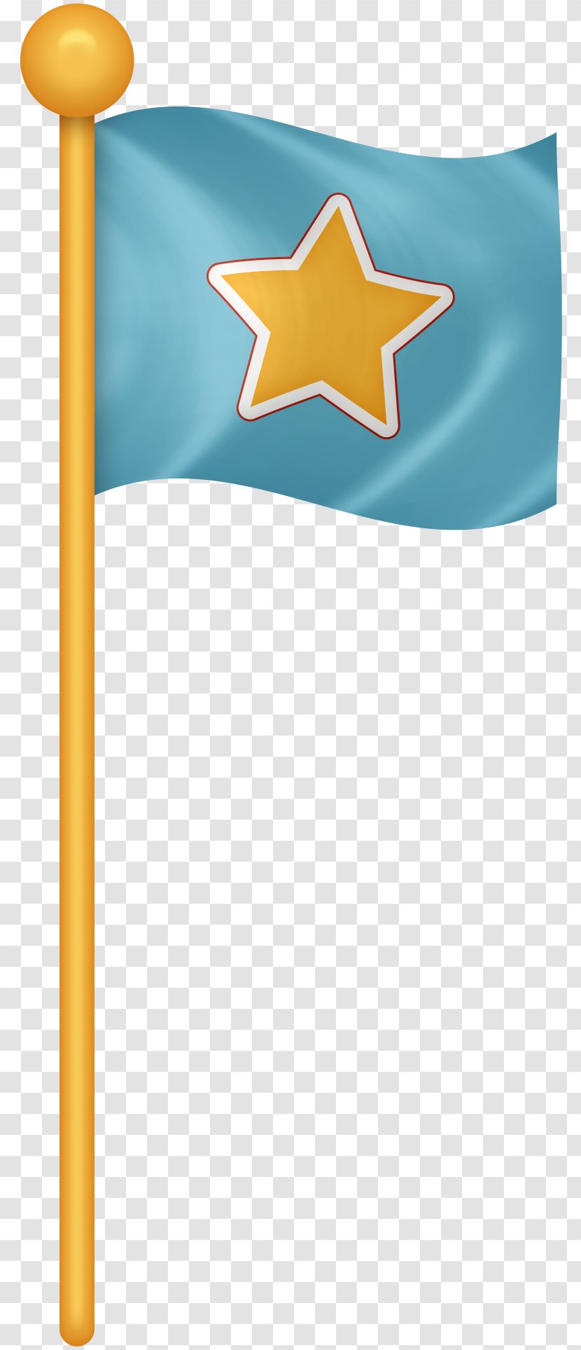 Cartoon Animation Drawing - Flag - Beautiful Blue Five-pointed Star Transparent PNG