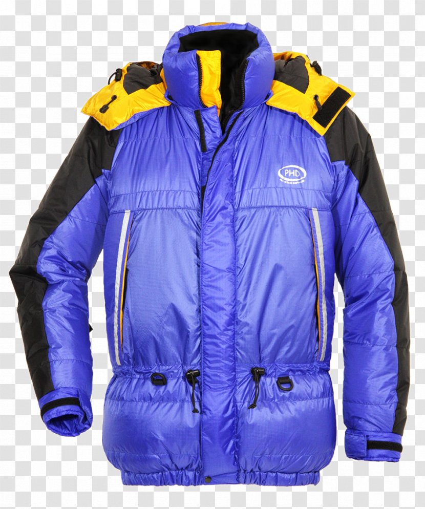 Jacket Outerwear Hoodie Daunenjacke - Cobalt Blue Transparent PNG