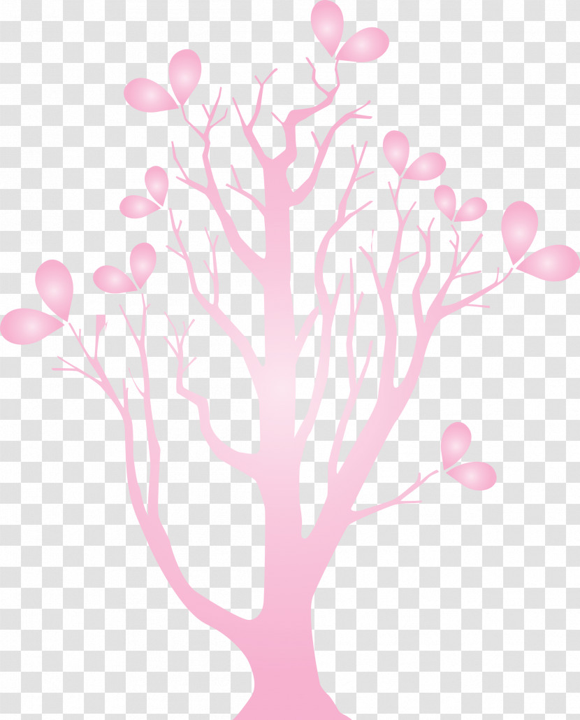 Pink Branch Tree Plant Plant Stem Transparent PNG