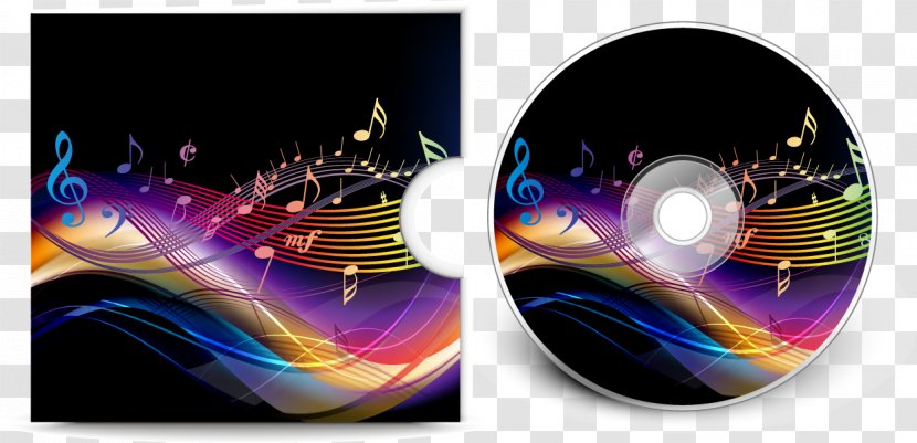 Compact Disc Template Optical Packaging Cover Art Album - Watercolor - Design Transparent PNG