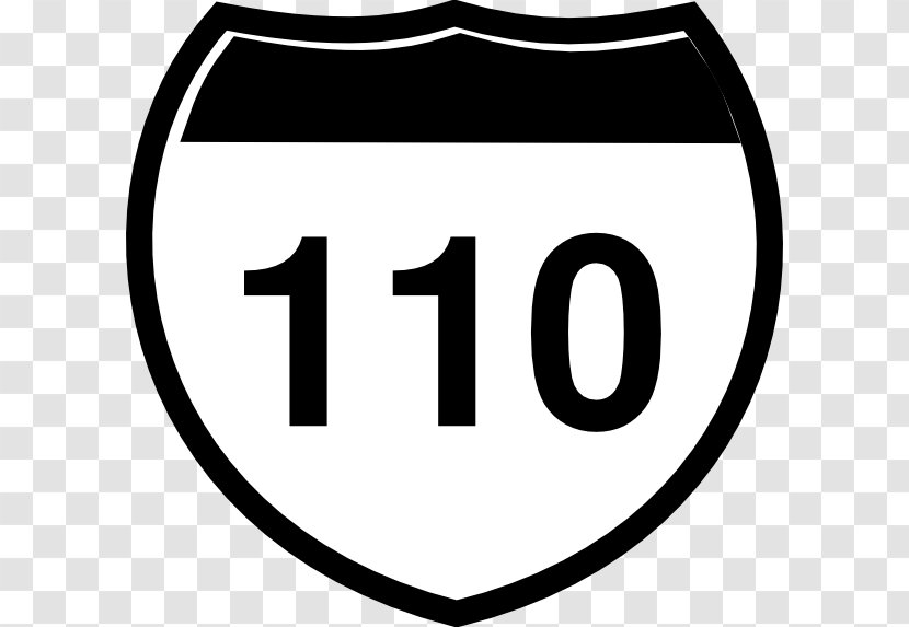 Interstate 105 110 And State Route 35 Clip Art - Black White - 10 Transparent PNG