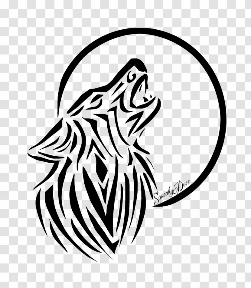 Tattoo Drawing Gray Wolf Art Clip - Canidae Transparent PNG