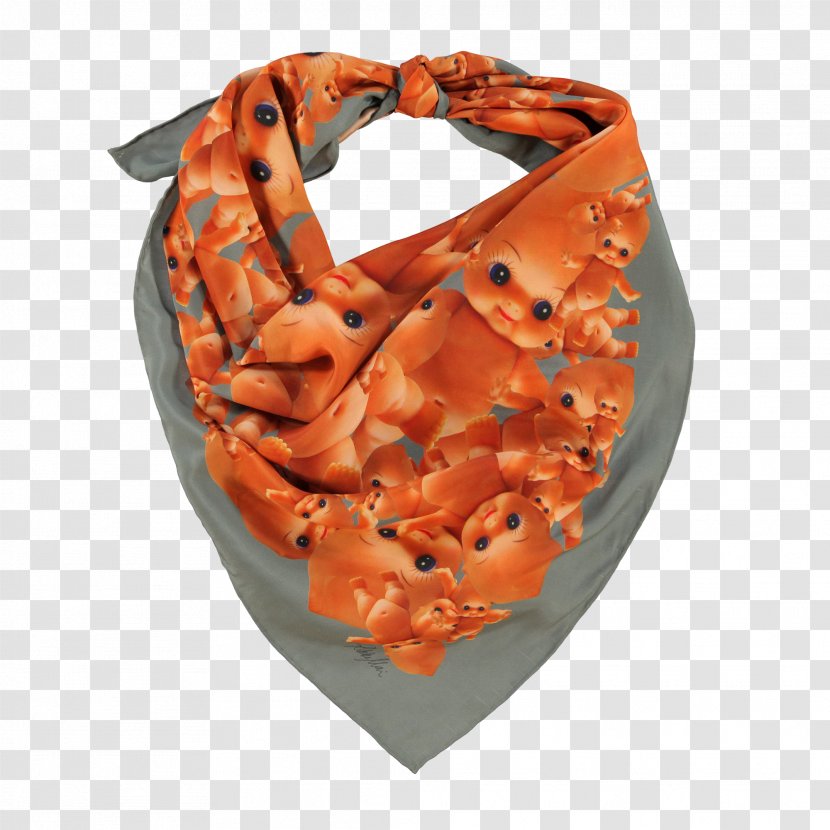 Scarf - Peach - Silk Transparent PNG