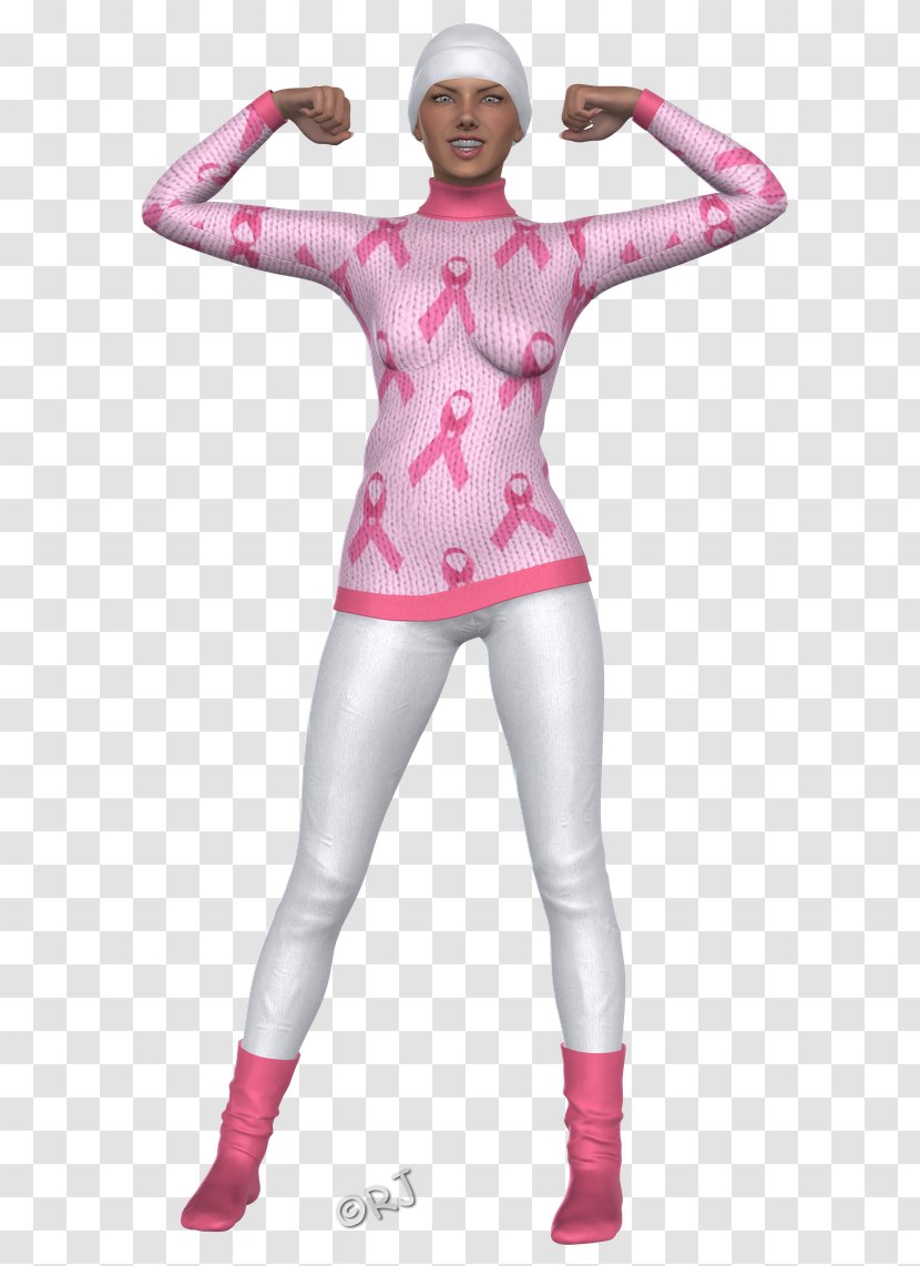 Spandex Costume Pink M Textile Leggings - Flower - Cancer Survivor Transparent PNG