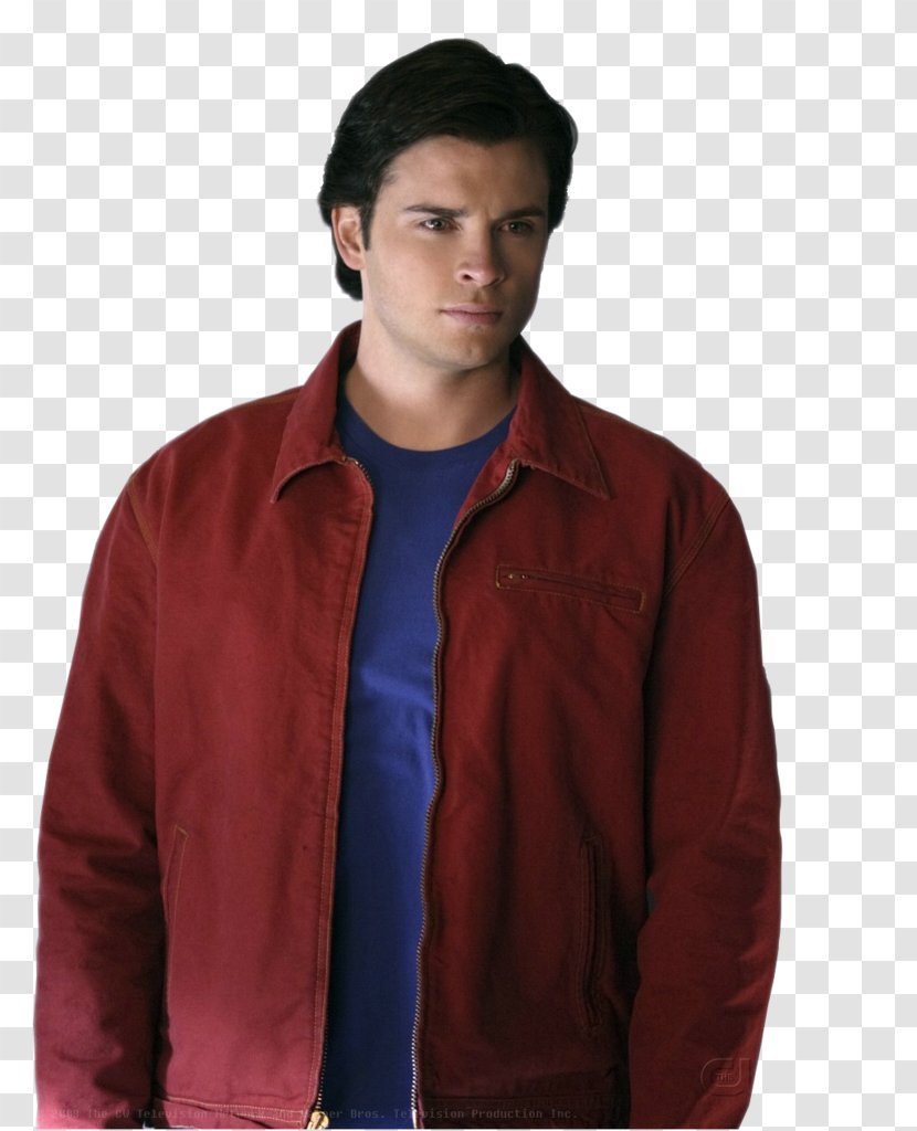 Tom Welling Textile Jacket Maroon Neck Transparent PNG