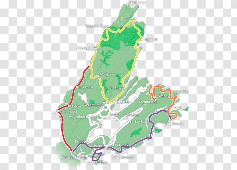 Cape Breton Skyline Trail Map The Maritimes Street Transparent PNG