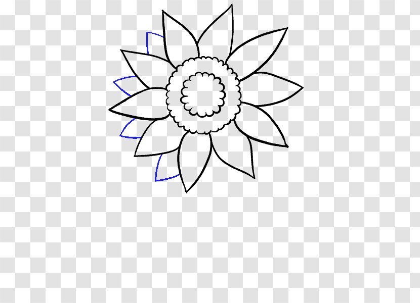 Drawing Common Sunflower Draw With Pastels Painting Sketch - Watercolor Transparent PNG
