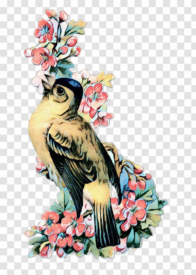 Pop Art Retro Vintage - Flower Parrot Transparent PNG