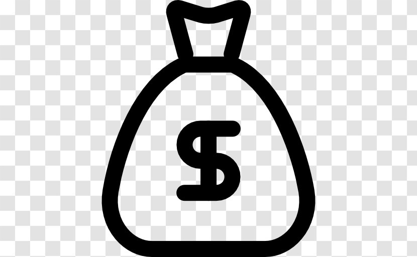 Money Bag Business Clip Art - Black And White Transparent PNG