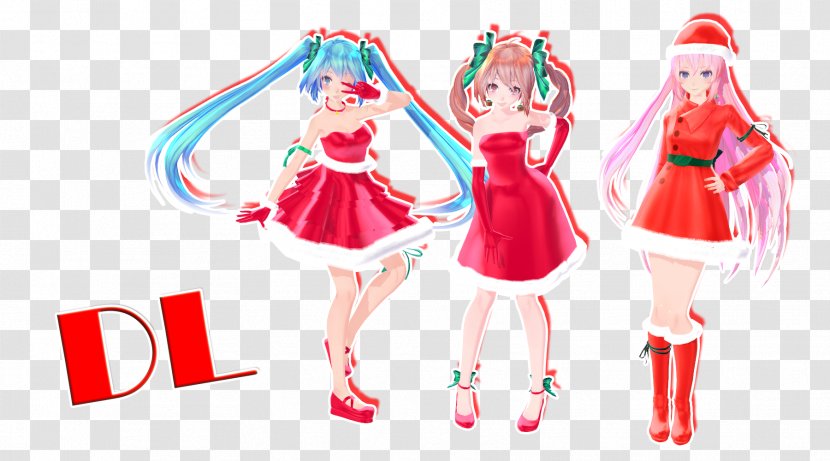 Vocaloid MikuMikuDance Christmas Day Hatsune Miku Model - Neru - Acuarella Bubble Transparent PNG